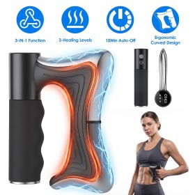 Multi-Mode Rechargeable Body Massager, Adjustable Heating & Vibration Modes, Curved Handheld Massage Tool with Storage Pouch for Daily Body Comfo